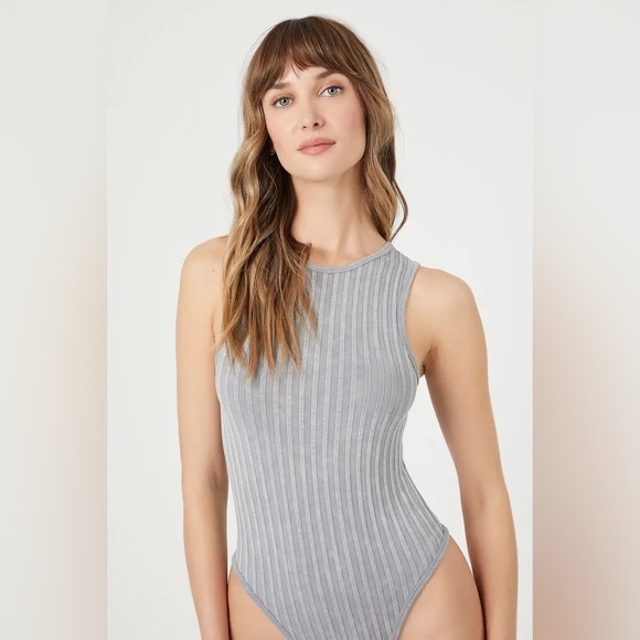 NWOT Forever 21 Seamless Ribbed Knit Bodysuit - Picture 1 of 7